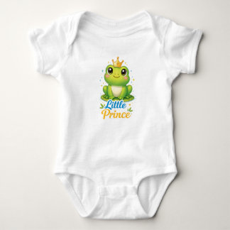 Little Prince Baby Bodysuit – Cute Frog King Desig Baby Strampler