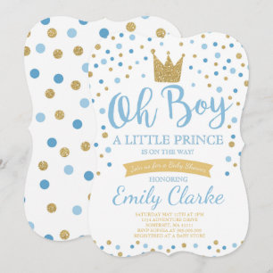 Little Prince Baby Dusche Einladung Royal Dusche