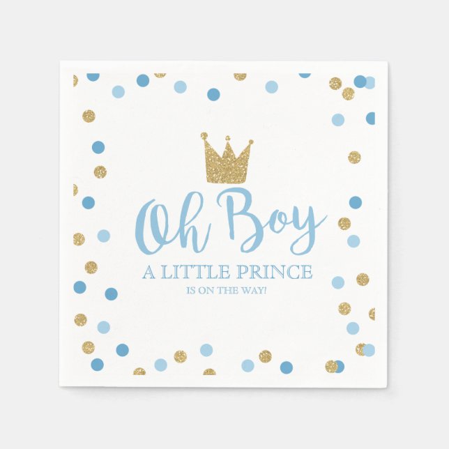 Little Prince Baby Shower Baby Dusche Party Napkin Serviette (Vorderseite)