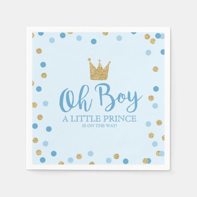 Little Prince Baby Shower Baby Dusche Party Napkin Serviette (Vorderseite)