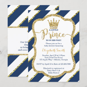 Little Prince Baby Shower Einladung, Imitate Glitz Einladung