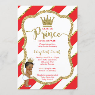Little Prince Baby Shower Einladung, Imitate Glitz Einladung