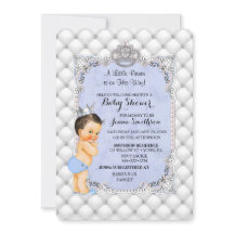 Little Prince Blue Pearls Diamonds Baby Boy