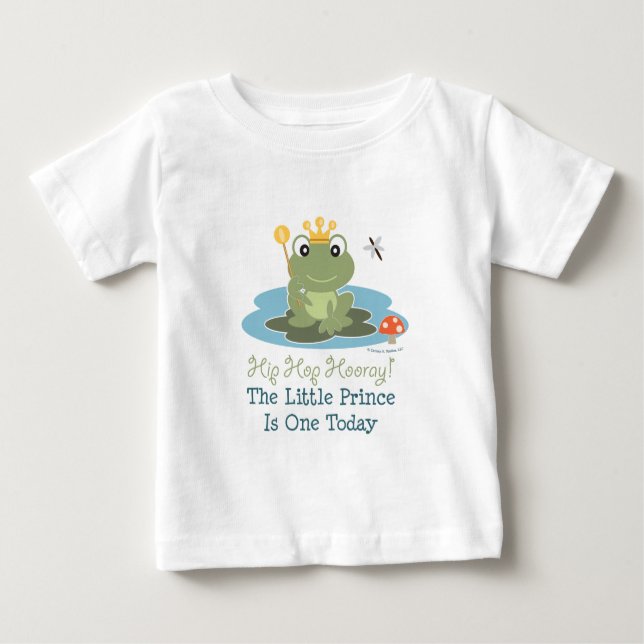 Little Prince Frog 1. Geburtstag Junge T Shirt (Vorderseite)