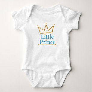 Little Prince Gold Crown Baby Strampler