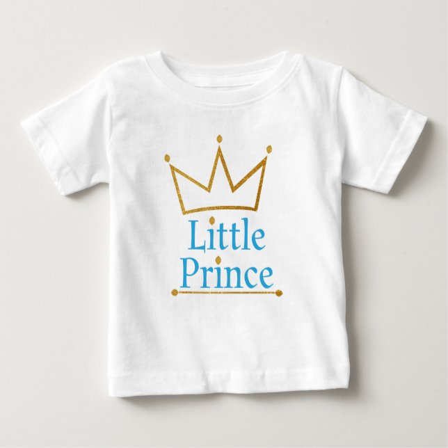 Little Prince Gold Crown Baby T-shirt (Vorderseite)