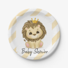 Little Prince Lion Boy Baby Dusche Pappteller