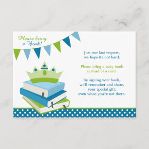 Little Prince Polka Dot Bunting Baby Shower Book Einladung