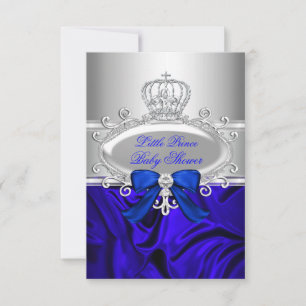 Little Prince Royal Blue Baby Dusche laden ein Einladung