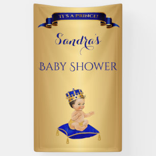 Little Prince Royal Blue Cup Spoon Pillow Banner