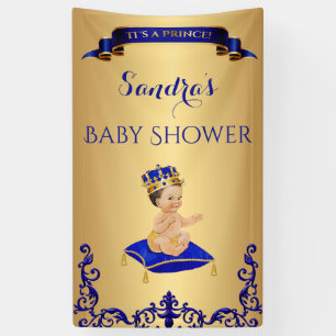 Little Prince Royal Blue Cup Spoon Pillow Banner