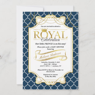 Little Prince Royal Celebration Baby Shower Einlad Einladung