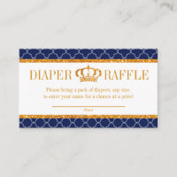 Little Prince Royal Navy Blue & Gold Diaper Raffle
