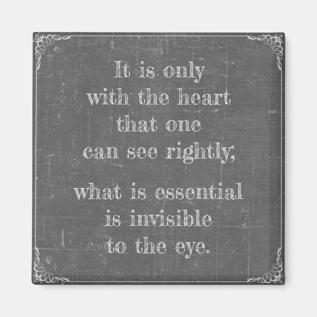 Little Prince Zitat Magnet (Vorne)