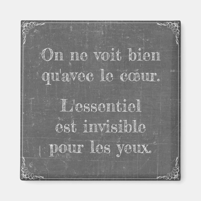 Little Prince Zitat Magnet (Vorne)