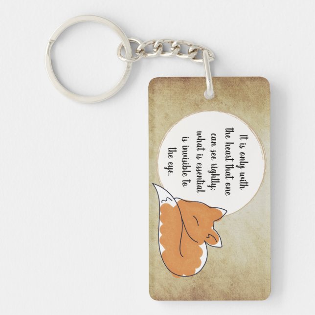 Little Prince Zitat Schlüsselanhänger (Vorderseite)