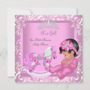 Little Princess Baby Shower Girl Rocking Horse Einladung