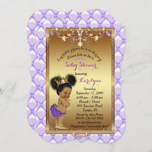 Little Princess, Baby Shower Invitation, Karo Einladung
