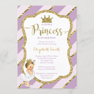 Little Princess Baby Shower Invite, Imitate Glitze Einladung
