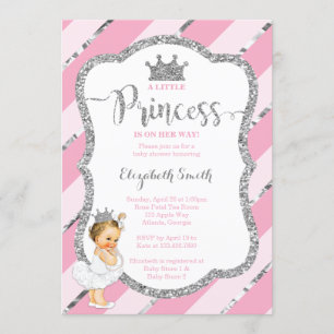 Little Princess Baby Shower Invite, Imitate Glitze Einladung