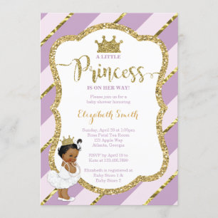 Little Princess Baby Shower Invite, Imitate Glitze Einladung