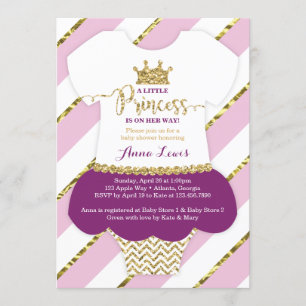Little Princess Baby Shower Invite, Imitate Glitze Einladung