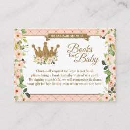 Little Princess Blush Floral Baby's Library Begleitkarte