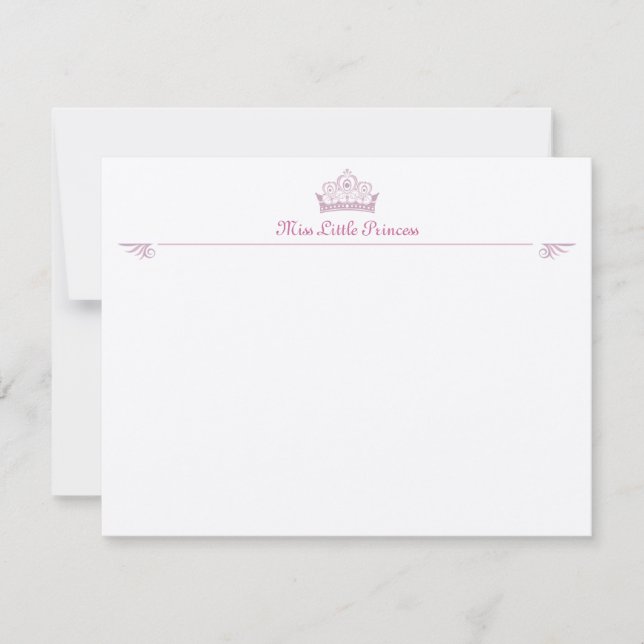 Little Princess Correspondence Cards RSVP Karte (Vorderseite)