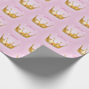 Little Princess Crown Wrapping Paper Geschenkpapier