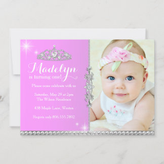 Little Princess Einladung zum ersten Geburtstag