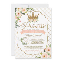 Little Princess Gold Floral Royal Baby Dusche