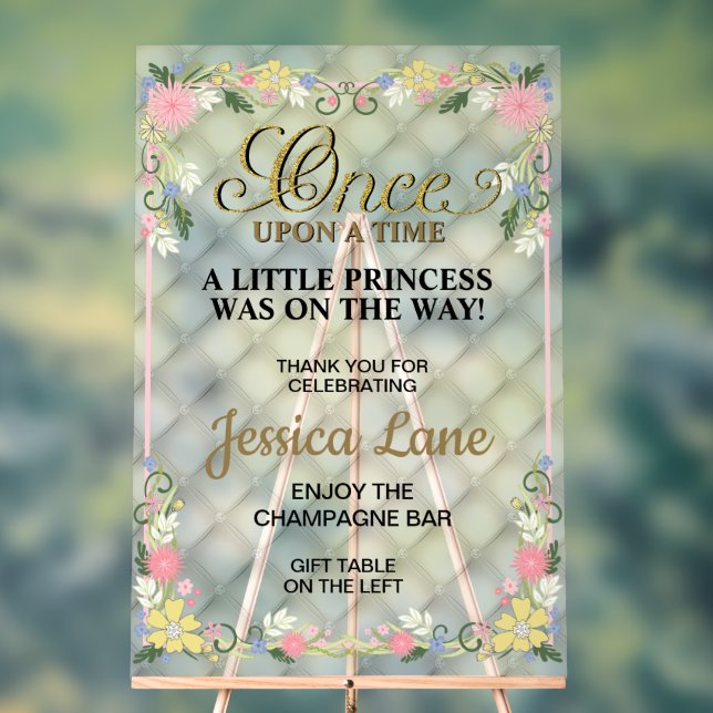 Little Princess Is On The Way Girl Baby Shower Acrylschild (Neutral)