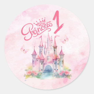 LIttle Princess Magical Castle Runder Aufkleber