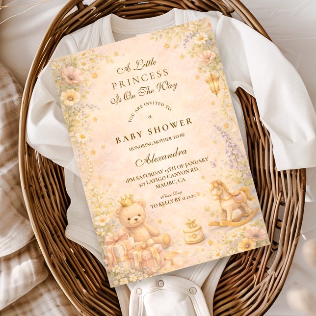 Little Princess Moon Baby Shower Einladung (Von Creator hochgeladen)