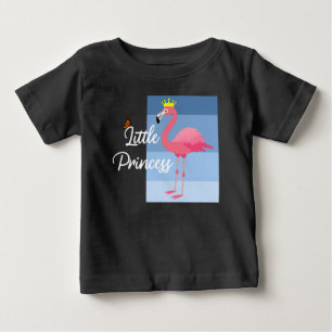 Little Princess Pink Flamingo Design - Baby Jersey T-shirt