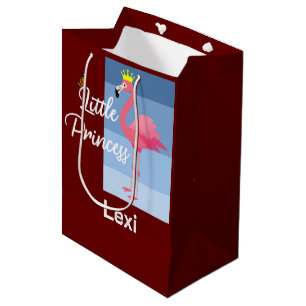 Little Princess Pink Flamingo Design - Geschenkbeu Mittlere Geschenktüte