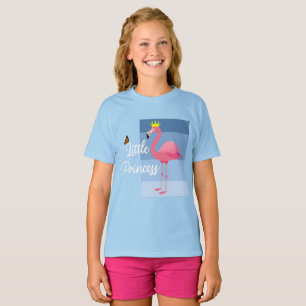 Little Princess Pink Flamingo Design - Girls' Basi T-Shirt