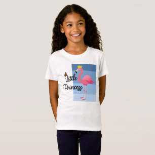 Little Princess Pink Flamingo Design - Girls' Fine T-Shirt