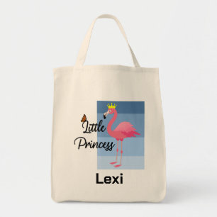 Little Princess Pink Flamingo Design - Lebensmitte Tragetasche