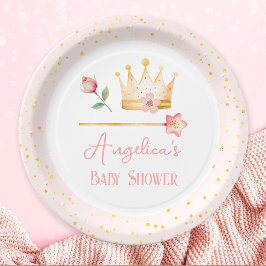 Little Princess Pink Royal Baby Dusche Pappteller