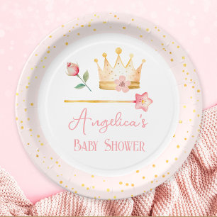 Little Princess Pink Royal Baby Dusche Pappteller