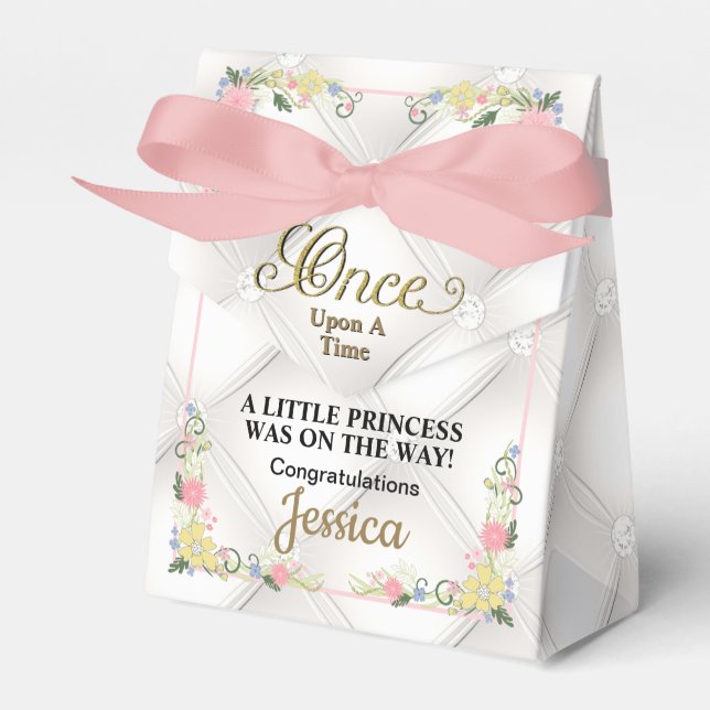 Little Princess Shower Favor Box 3" x 1.5" x 3.25  Geschenkschachtel (Vorderseite)