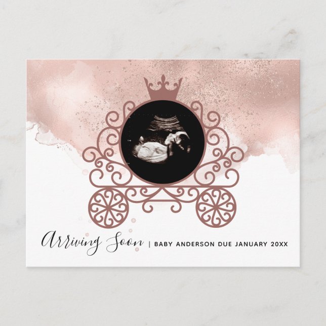 Little Princess Sonogram Pregnancy Ankündigung (Vorderseite)