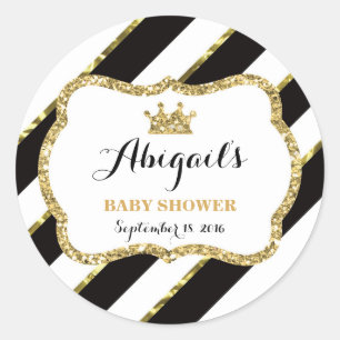 Little Princess Sticker, Schwarz, Imitate Glitzer Runder Aufkleber
