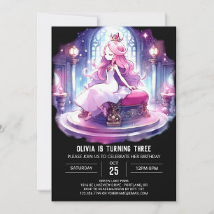 Little Printable Princess Birthday Einladung