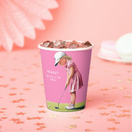 Little Pro in Pink: Geburtstag auf Grün Pappbecher