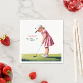 Little Pro in Pink: Geburtstag auf Grün Serviette