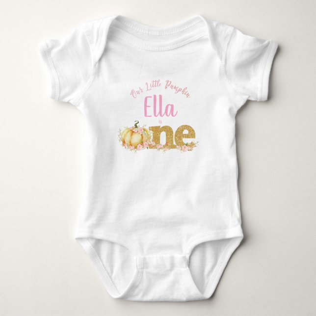 Little Pumpkin 1. Geburtstag Bodysuit One Piece Baby Strampler (Vorderseite)