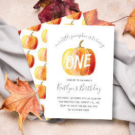 Little Pumpkin 1. Geburtstag Einladung