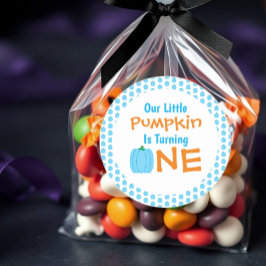 Little Pumpkin 1. Geburtstag Runder Aufkleber